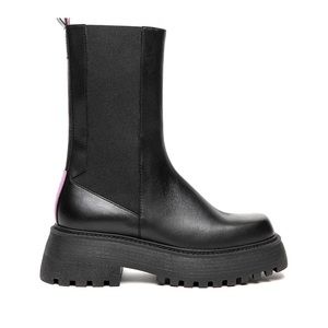 NEW 3JUIN Tokio 020 Kombat Lord Nlack Leather Boots. Made in Italy